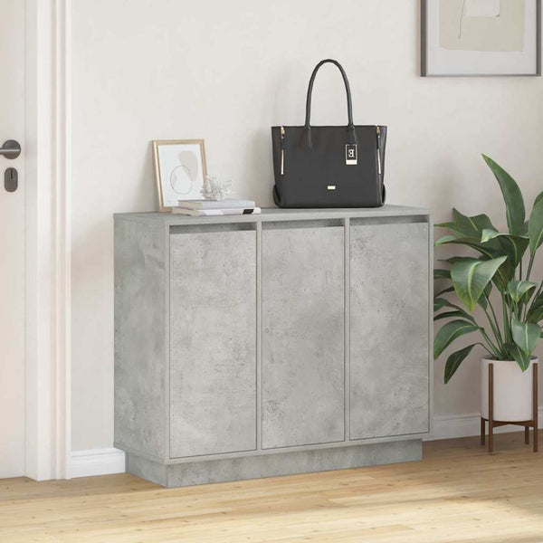 LED Sideboard Beton Grau 90 cm