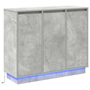 LED Sideboard Beton Grau 90 cm