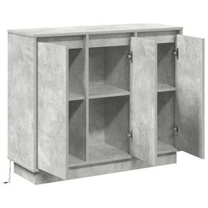 LED Sideboard Beton Grau 90 cm