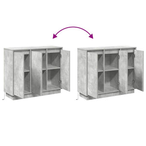 LED Sideboard Beton Grau 90 cm
