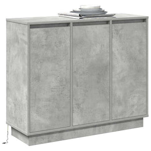 LED Sideboard Beton Grau 90 cm