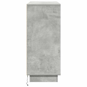LED Sideboard Beton Grau 90 cm