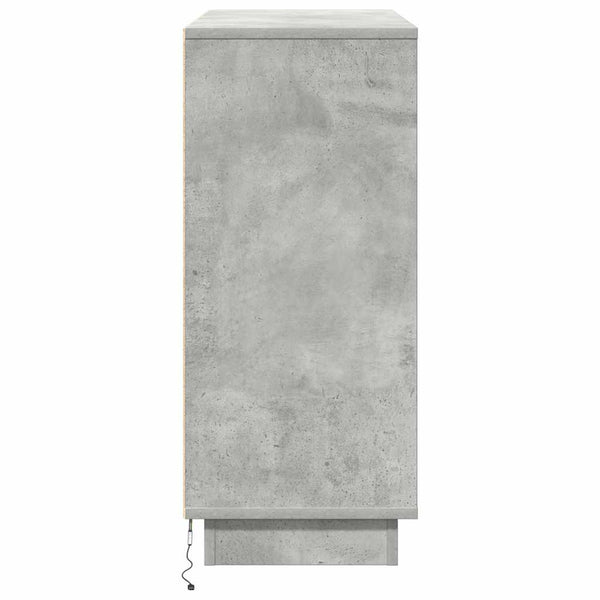 LED Sideboard Beton Grau 90 cm