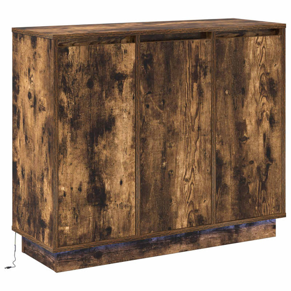 LED Sideboard Geräucherte Eiche 90cm
