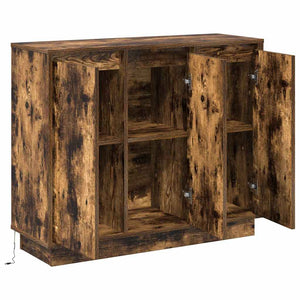 LED Sideboard Geräucherte Eiche 90cm