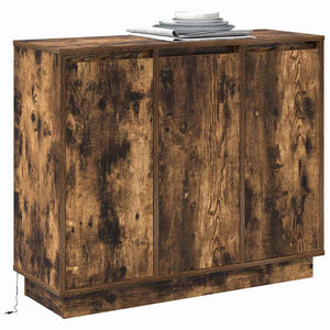 LED Sideboard Geräucherte Eiche 90cm