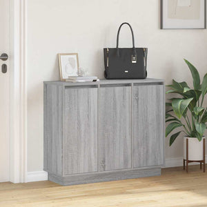 LED Sideboard Grau Sonoma 90 cm