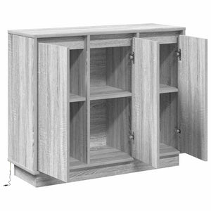 LED Sideboard Grau Sonoma 90 cm