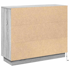 LED Sideboard Grau Sonoma 90 cm