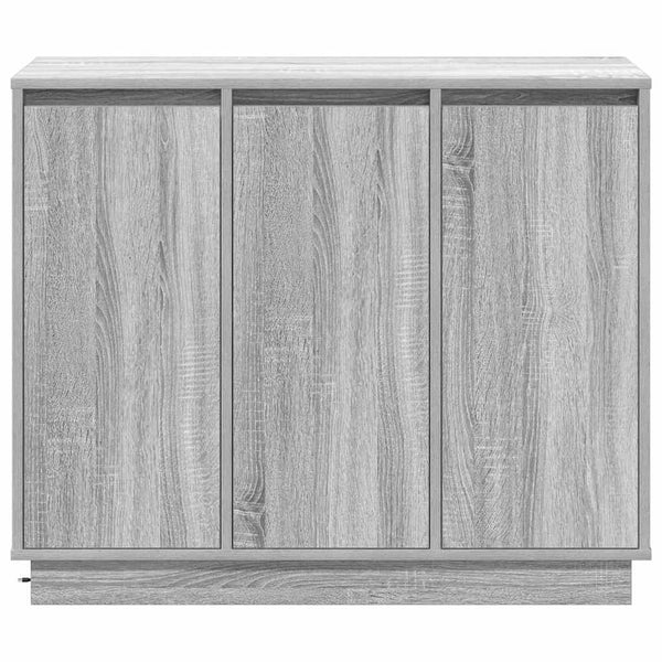LED Sideboard Grau Sonoma 90 cm