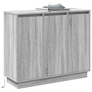 LED Sideboard Grau Sonoma 90 cm