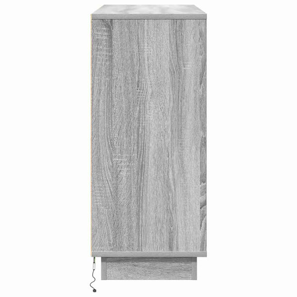 LED Sideboard Grau Sonoma 90 cm