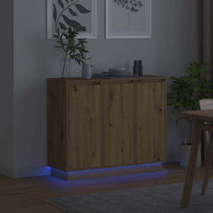 LED Sideboard Artisan Eiche 90cm