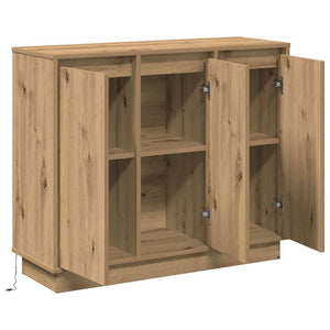 LED Sideboard Artisan Eiche 90cm