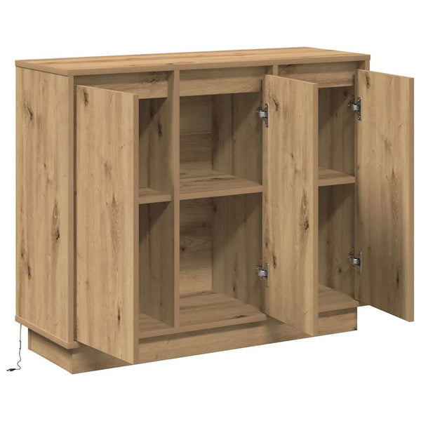LED Sideboard Artisan Eiche 90cm
