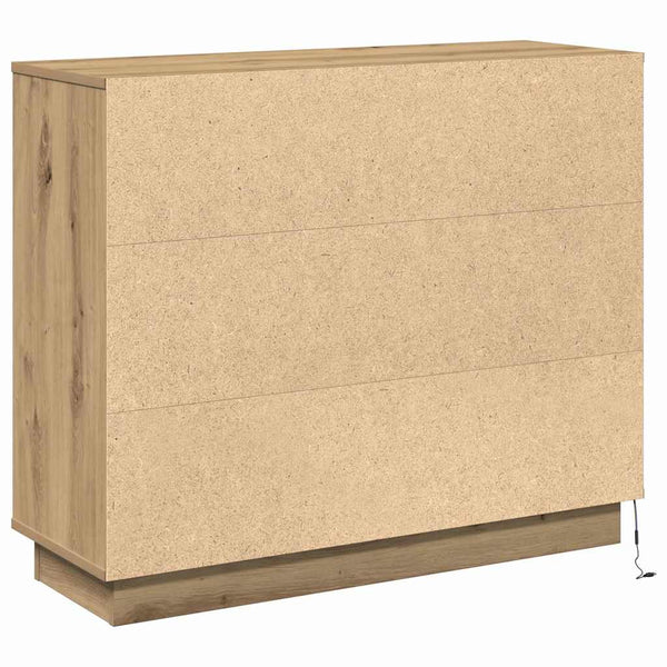 LED Sideboard Artisan Eiche 90cm