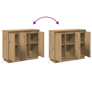 LED Sideboard Artisan Eiche 90cm