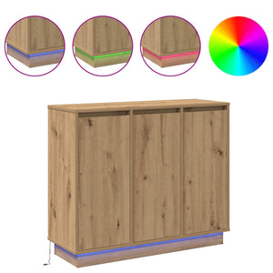 LED Sideboard Artisan Eiche 90cm