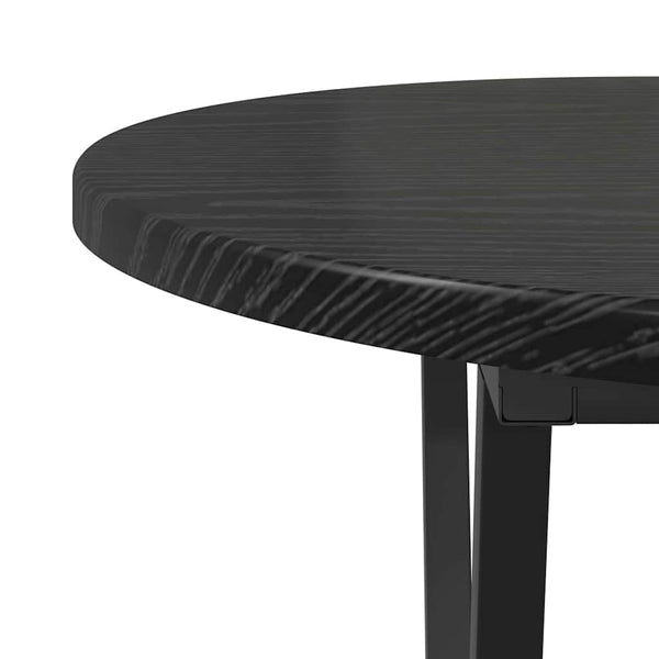 Schwarzer Couchtisch Eichenoptik 80x40 cm