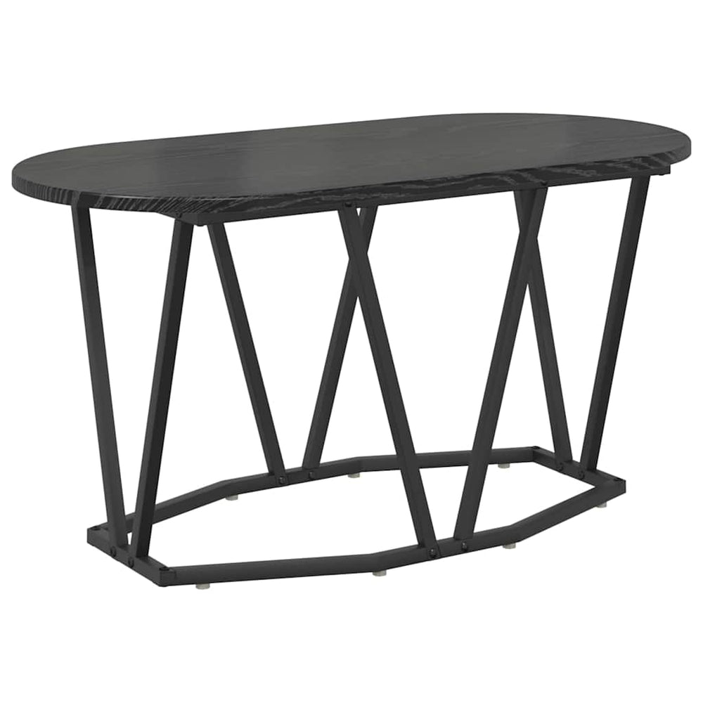 Schwarzer Couchtisch Eichenoptik 80x40 cm
