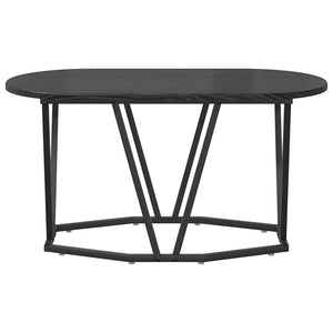 Schwarzer Couchtisch Eichenoptik 80x40 cm