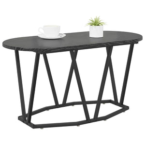 Schwarzer Couchtisch Eichenoptik 80x40 cm
