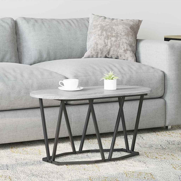 Grauer Couchtisch 80x40 cm