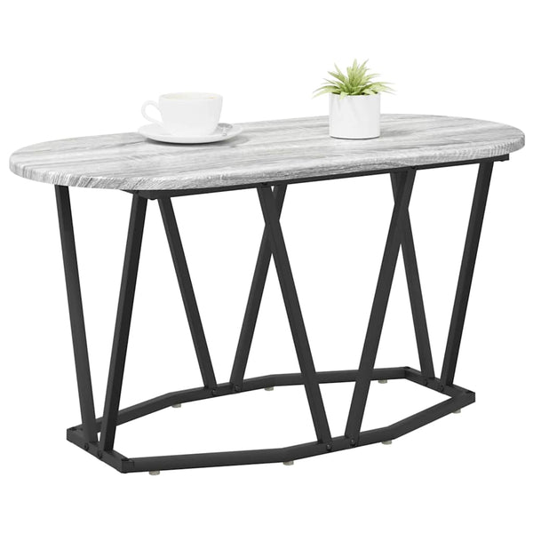 Grauer Couchtisch 80x40 cm