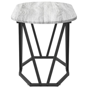 Grauer Couchtisch 80x40 cm