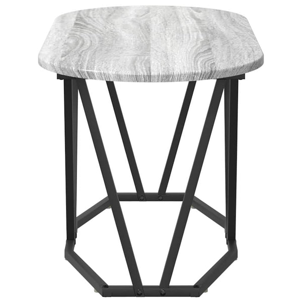 Grauer Couchtisch 80x40 cm