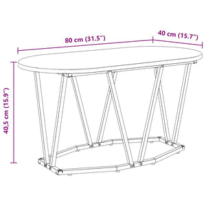 Grauer Couchtisch 80x40 cm