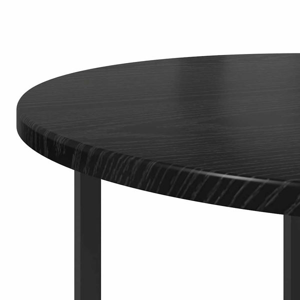 Beistelltisch Set 2er Schwarz Eichenoptik
