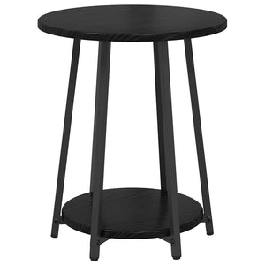 Beistelltisch Set 2er Schwarz Eiche Optik