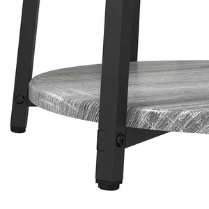 Beistelltisch Set mit Regal Grau Sonoma