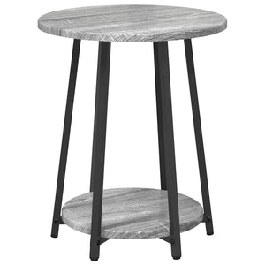 Beistelltisch Set mit Regal Grau Sonoma