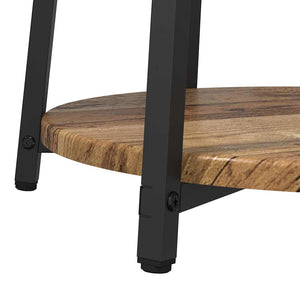 vidaXL Tables d'appoint avec étagère 2 pcs Bois de récupération et noir