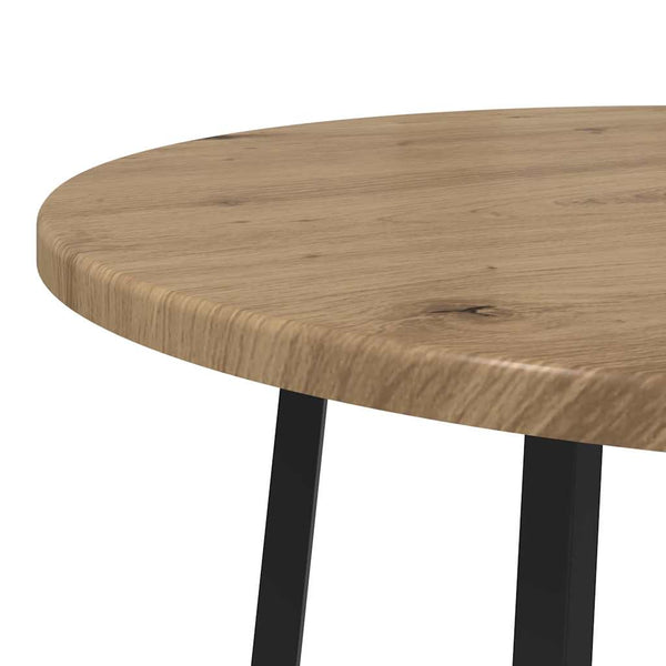 Beistelltisch Set 2er Eiche Schwarz mit Regal