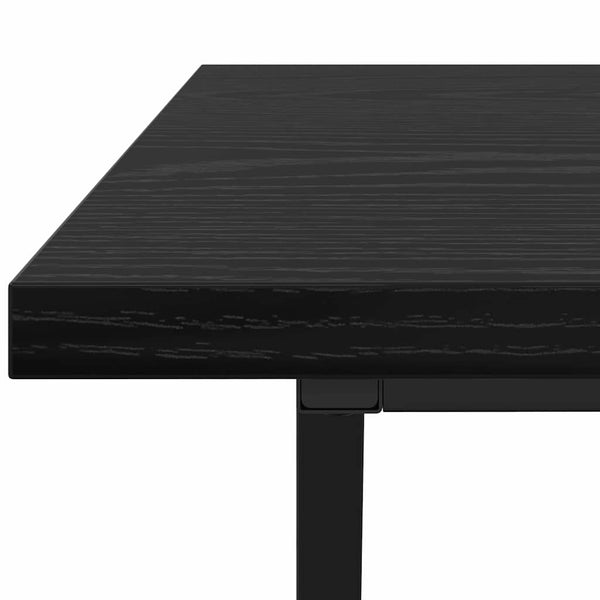 Schwarzer Couchtisch Eichenoptik 100x50 cm