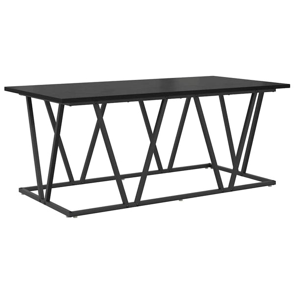 Schwarzer Couchtisch Eichenoptik 100x50 cm