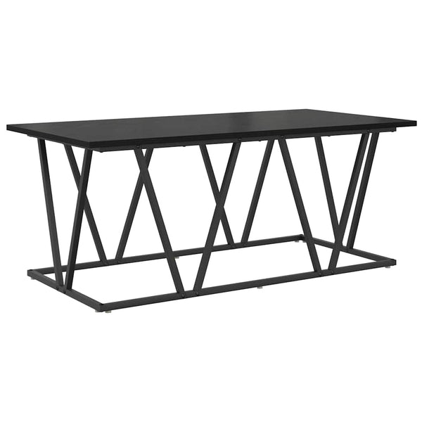 Schwarzer Couchtisch Eichenoptik 100x50 cm
