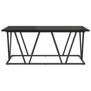 Schwarzer Couchtisch Eichenoptik 100x50 cm