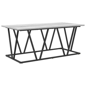 Grauer Couchtisch 100x50 cm