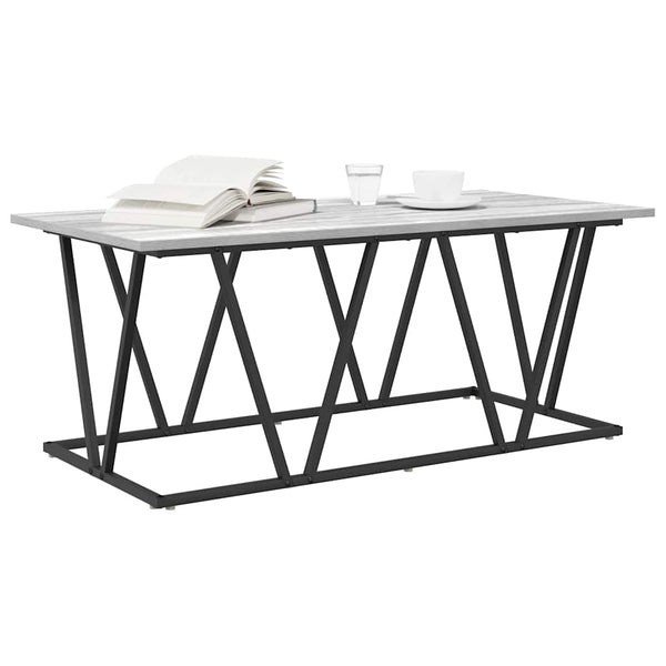 Grauer Couchtisch 100x50 cm