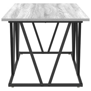 Grauer Couchtisch 100x50 cm