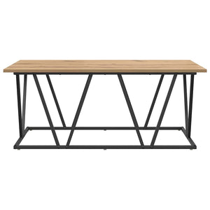 vidaXL Table basse Chêne Artisan 100 x 50 x 40 cm contreplaqué et métal