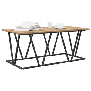 vidaXL Table basse Chêne Artisan 100 x 50 x 40 cm contreplaqué et métal
