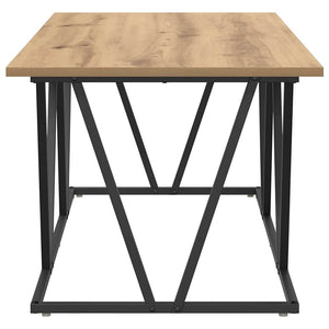 vidaXL Table basse Chêne Artisan 100 x 50 x 40 cm contreplaqué et métal
