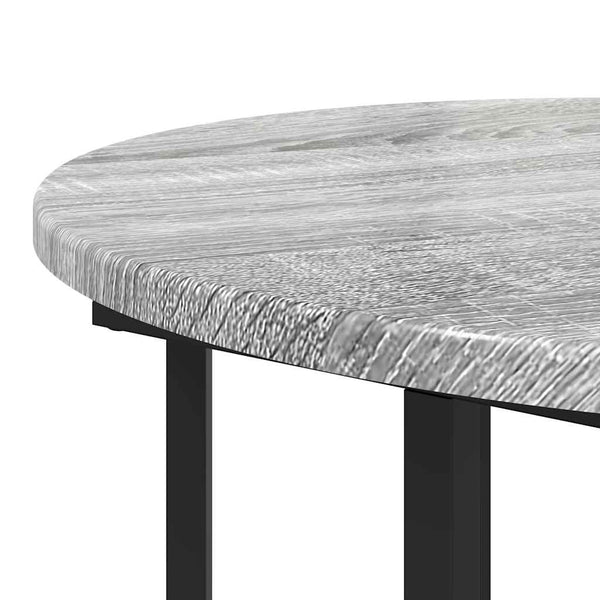 Beistelltisch Set Grau mit Regal - 2er
