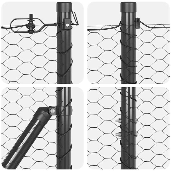 Grauer Zaunpfosten 10x1,2m