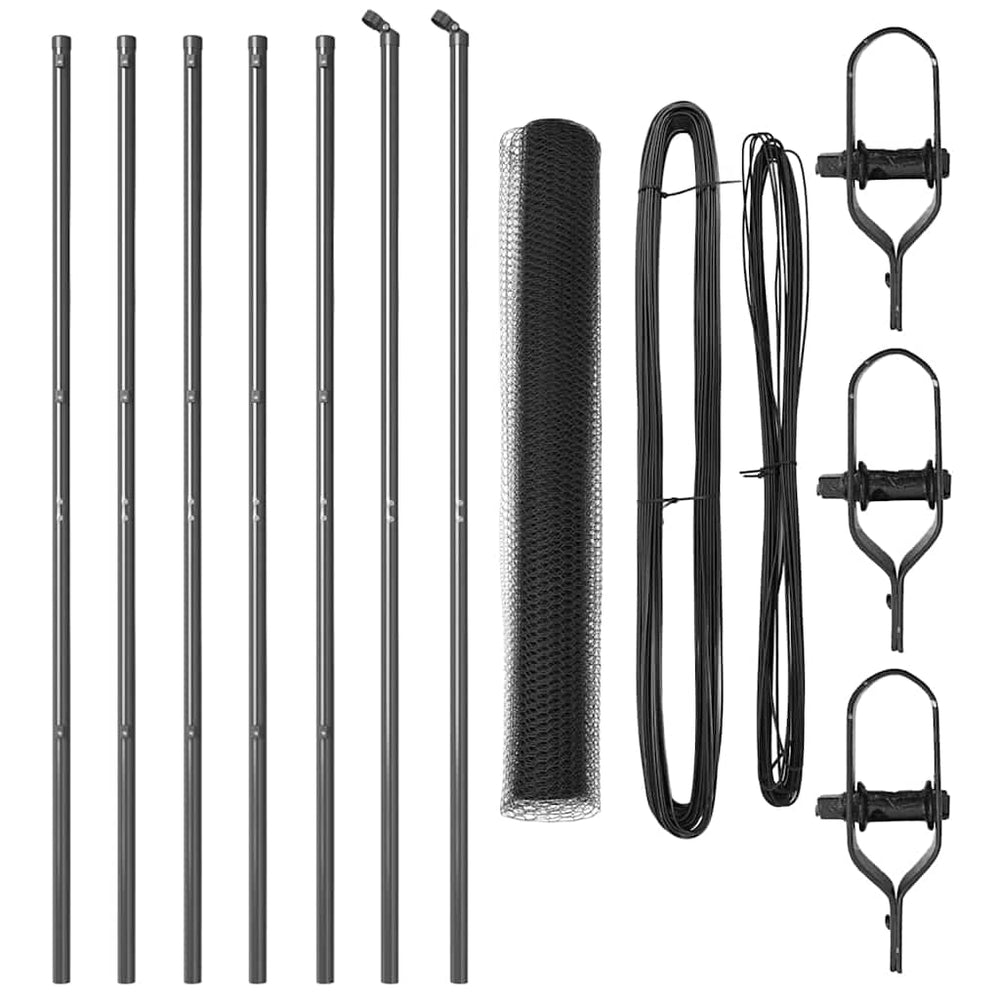 Grauer Zaunpfosten 10x1,2m
